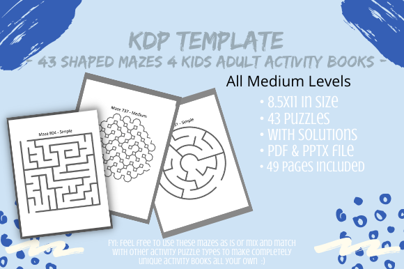 43 Medium Mixed Shape Mazes 4 KDP: A Strategic Asset for Activity Book Publishers