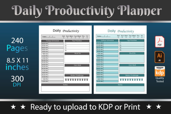 Daily Productivity Planner KDP Interior: A Practical Resource for Publishers and Personal Use