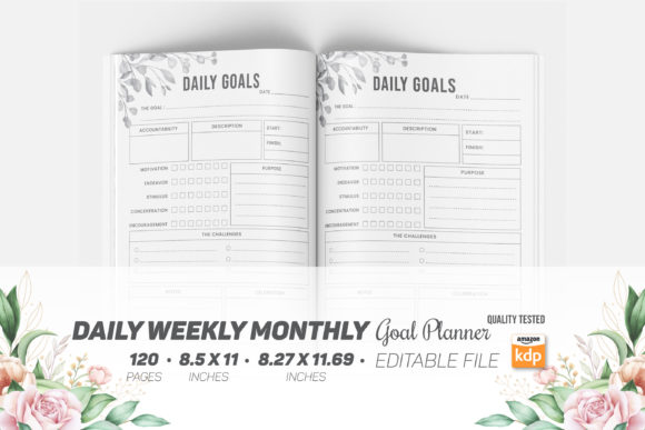 Evaluating the Daily Weekly Monthly Goal Planner for Personal and Professional Organization
