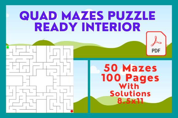 KDP 50 Quad Maze Puzzles Activity Book: A Unique and Engaging Puzzle Experience