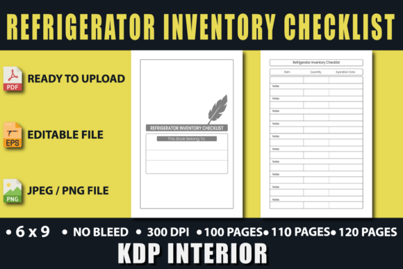 Refrigerator Inventory Checklist: KDP Interior Guide