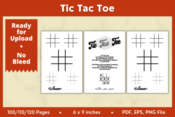 Unlock Creativity and Engagement with the Tic Tac Toe Paper Game KDP Interior 6x9